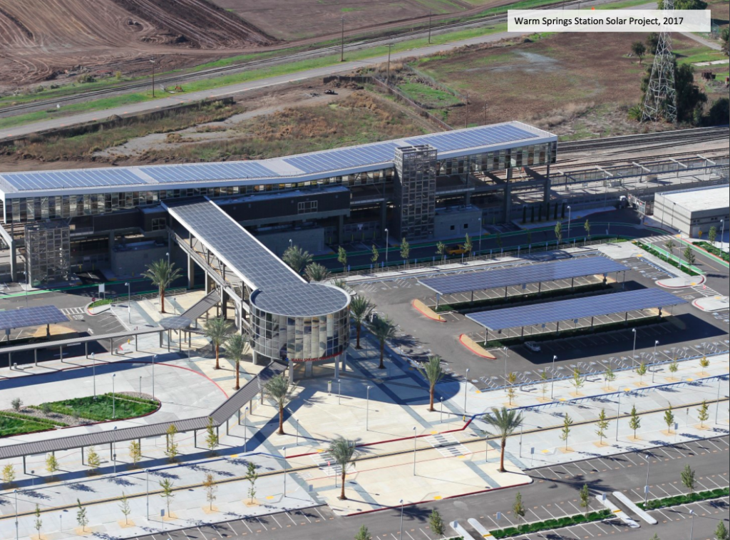 BART Onsite Solar Panels at Warm Springs/South Fremont Station 