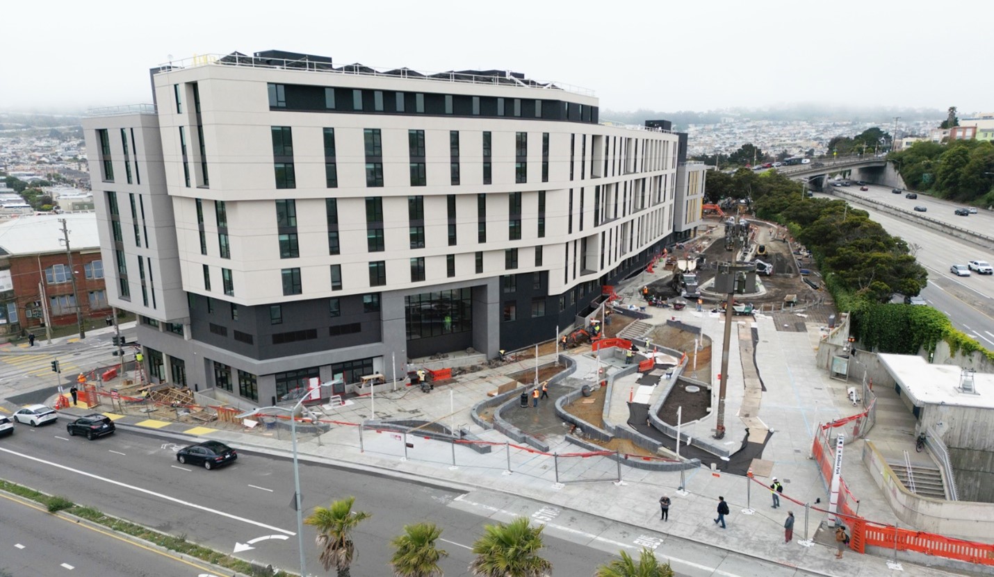 Balboa Park Modernization plaza and passenger loading zone progress