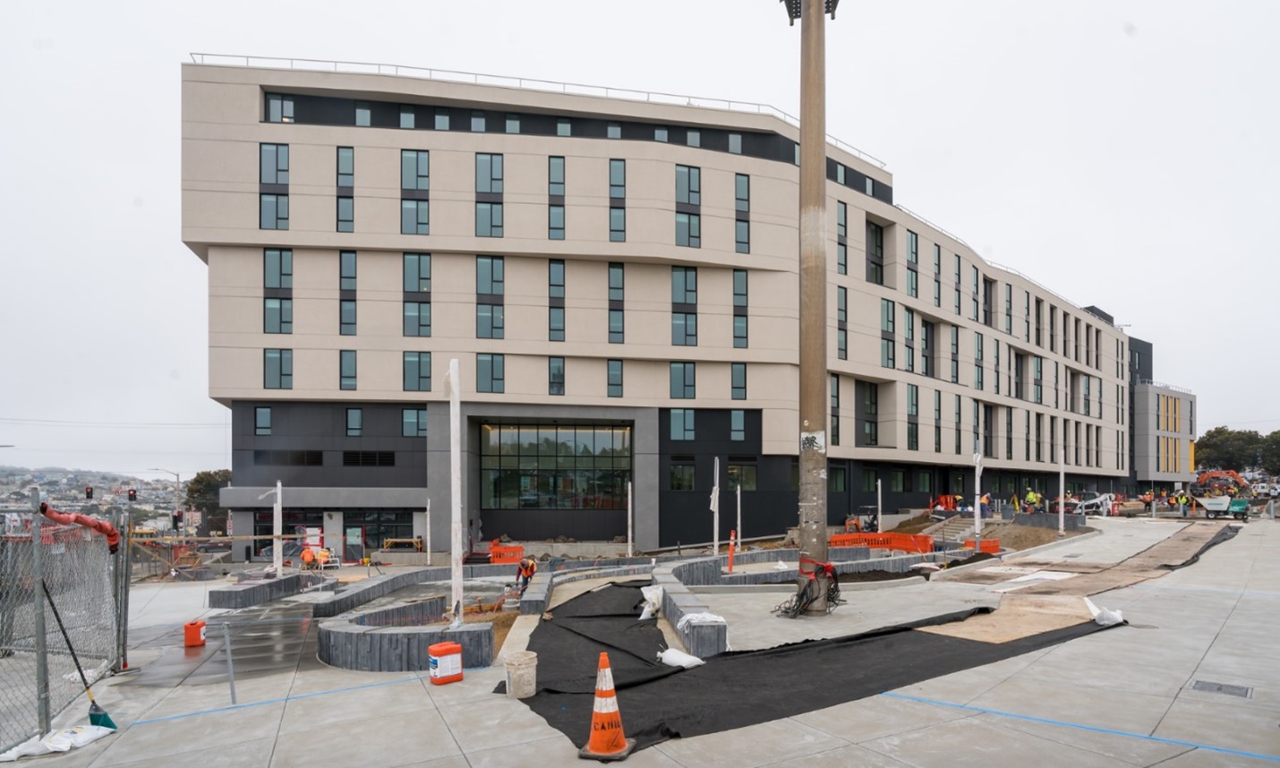 Balboa Park Modernization plaza and passenger loading zone progress