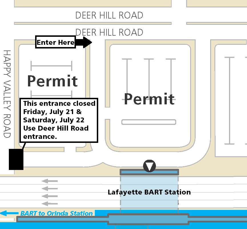 Map of closed Happy Valley Entrance