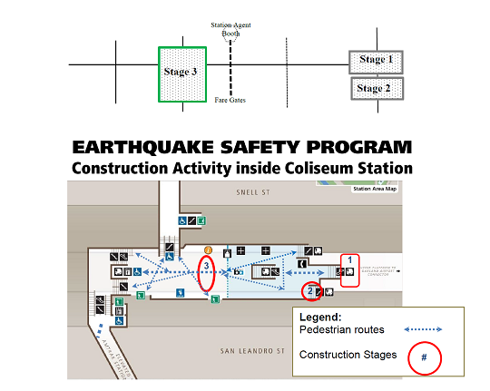 Map of detour at Coliseum