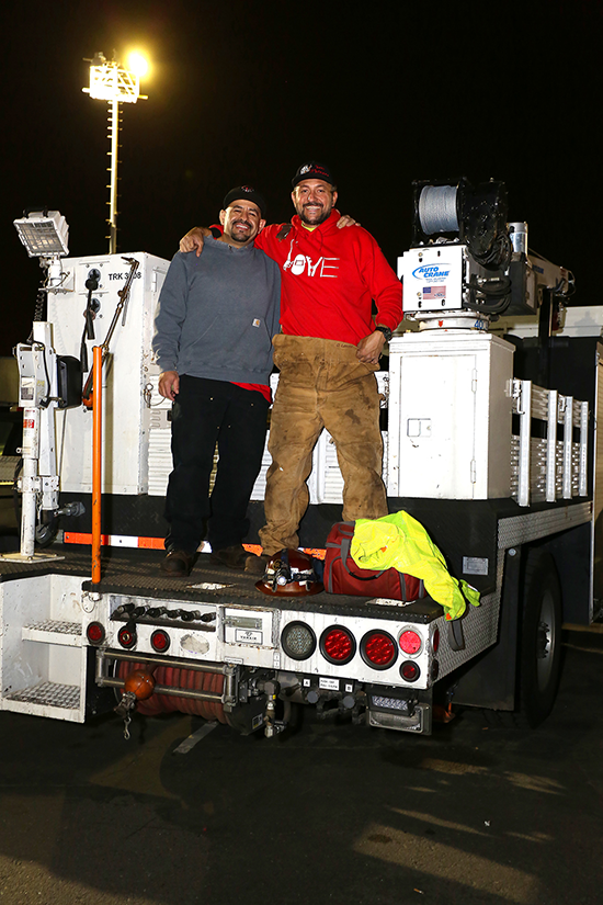 Rosales and Lozano at end of shift