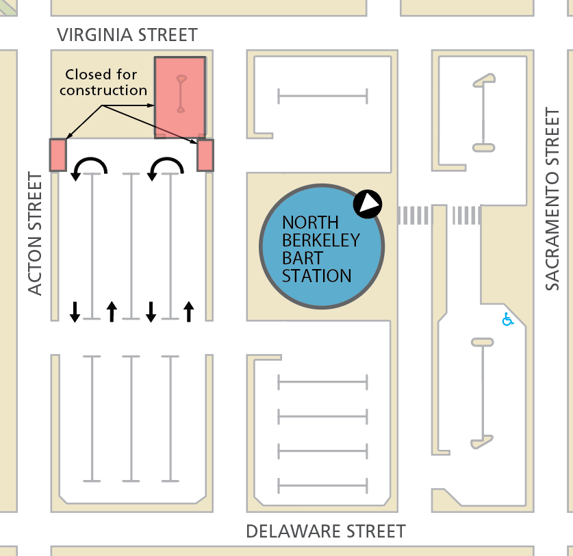 North Berkeley access improvements map