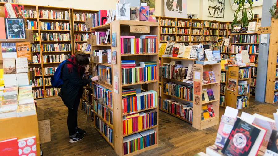 person shopping for books 