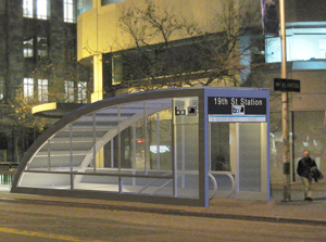 Artist's conception of escalator canopy