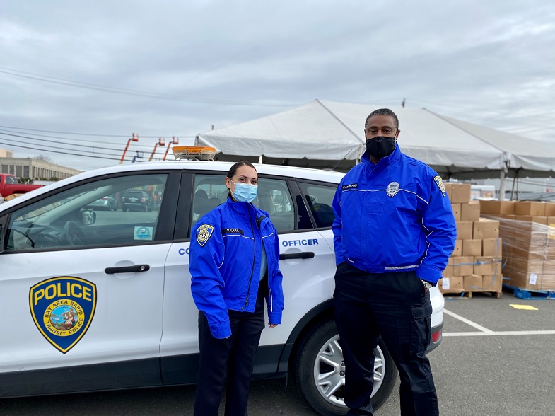 Shirley Lara and Jonathan Moreland prepare to make food deliveries to those in need