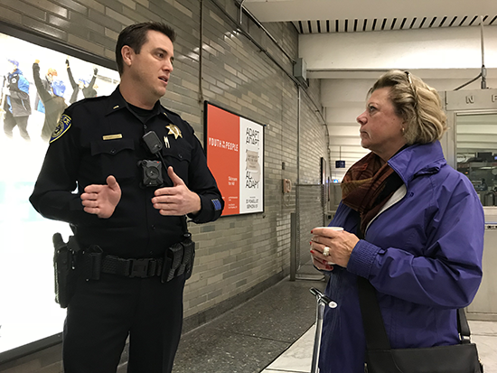 Acting Lt. Nate Weissich and Judith Henley 