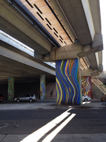 temescal art under BART tracks