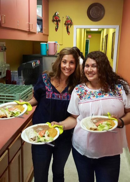 Director Hernandez with Alameda County Supervisor Elisa Marquez at Marquez’s family’s restaurant in Hayward. 