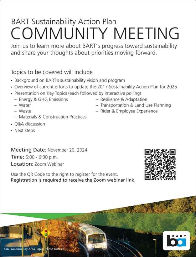 Community Town Hall for Sustainability flyer