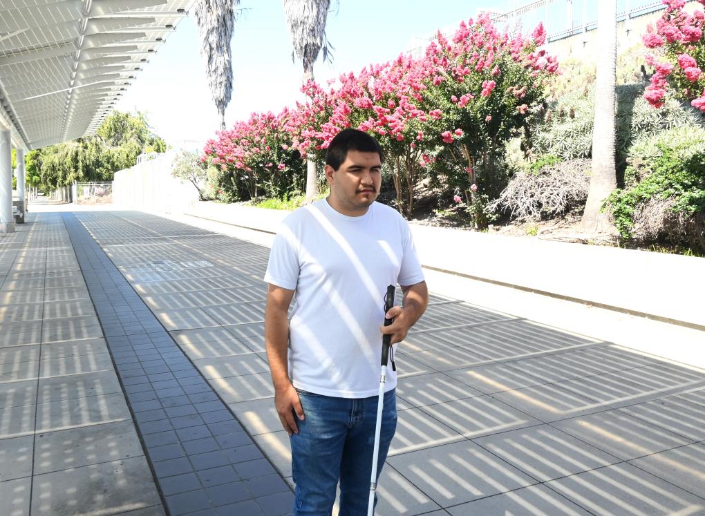 BART intern Erik Huizar poses for a portrait at Union City Station on Wednesday, Sept. 6, 2023.