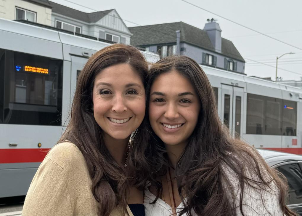 Director Hernandez with her daughter in San Francisco. 