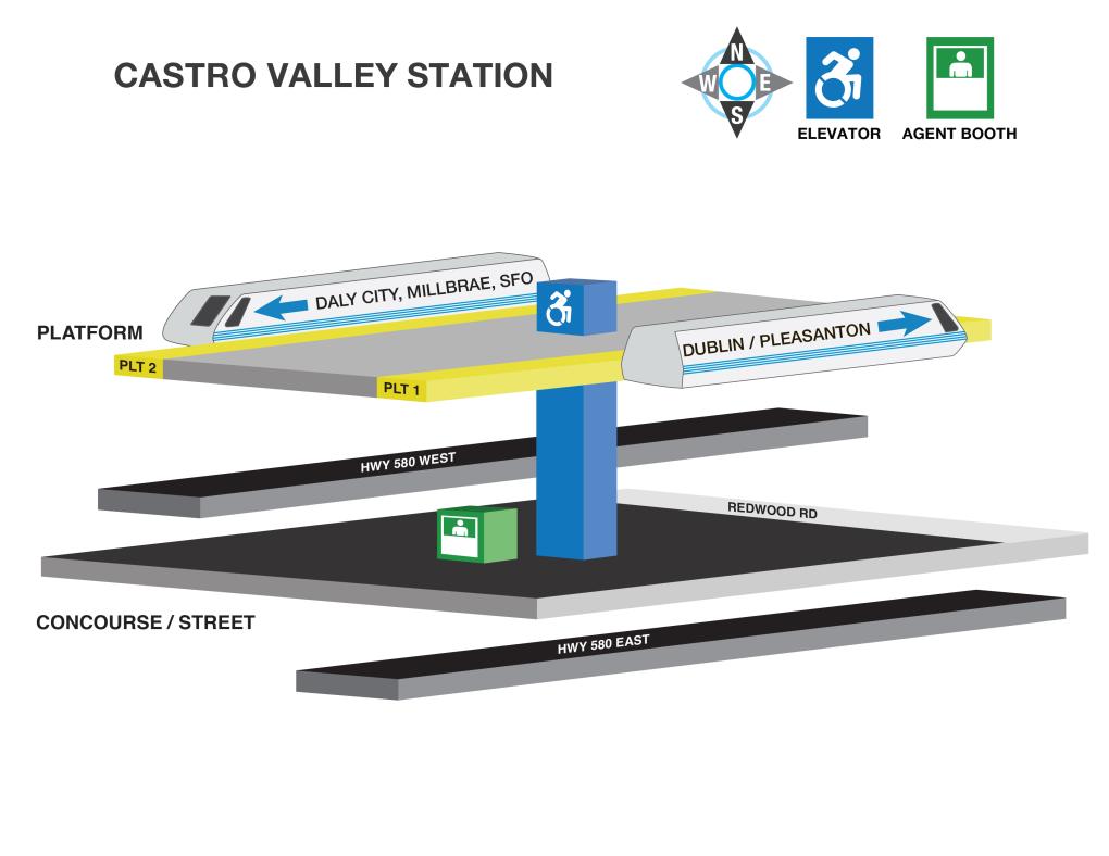 Image displaying elevator locations and station agent booths